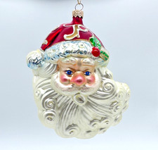 Kurt Adler North Wind Santa Head Glass Christmas Ornament Polonaise Komozja picture