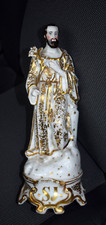 Antique large french vieux paris porcelain saint joseph figurine statue religiou picture