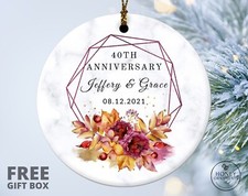 Personalized Marriage Ornament for  the years married - 5th 10th 25th 40th 50th picture