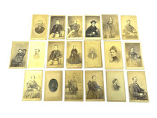 Antique 1860s 1870s CDV Carte de Visite Photo Lot Victorian Portraits Tintype picture