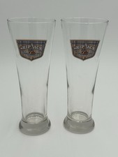 2 Skip Jack SkipJack Amber Ale Tall Pilsner Beer Glasses 8.5” WWW picture