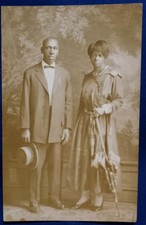RPPC 1904-1918 African Americans Portrait Postcard AZO 4 Arrows Up Stamp Box picture