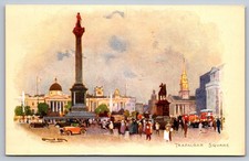 Postcard Trafalgar Square London England AE4 picture