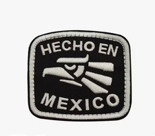 HECHO EN MEXICO MADE IN MEXICO BLACK & WHITE TACTICAL MORALE HOOK & LOOP  PATCH picture