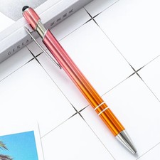 20-200pcs Gradient Metal Ballpoint Pen with Touch Screen, Custom Logo Available picture