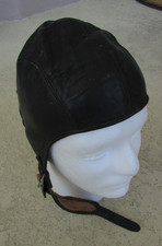 Vintage leather HARLEY-DAVIDSON motorcycle bikers helmet / cap XS lady or child picture