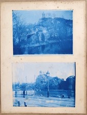 RARE Pair of Ancient Cyanotypes - Parc des Buttes-Chaumont, Paris picture
