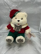 1992 Kmart Christmas Winter Teddy Bear 16 Inch White Plush Stuffed Animal W/ Tag picture