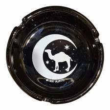 Vintage 1997 Camel Moon Stars Black Amethyst Glass Ashtray RJRTC picture