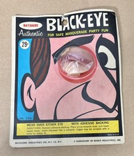 Bayshore Industries VTG 60s Halloween Unopened Black Eye  Disguise IN PACKAGE picture