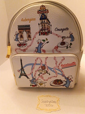 Danielle Nicole Disney Pixar Ratatouille Paris Map Remy Mini Backpack Used picture