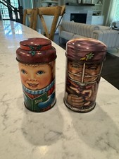 Vintage Lot Of 2 Cap-Tins Tin Box Company Daher Long Island NY England 4