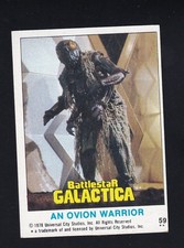 1978 Battlestar Galactica An Ovion Warrior Topps Card #59 EX picture