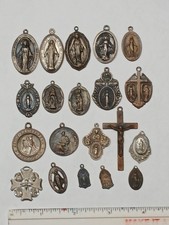 Vintage MARY Medal MIRACULOUS MEDAL Religious Catholic Pendants lot (lot of 20) picture