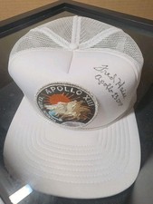 FRED HAISE Autographed Apollo 13 Hat. SIGNED NASA TRUCKER STYLE CAP (FRAMED) picture