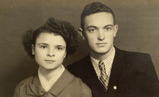 Handsome young man guy & beautiful woman portrait soviet life ussr vintage photo picture
