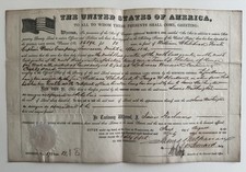 1859 James Buchanan Land Patent War Of 1812 Tennessee picture