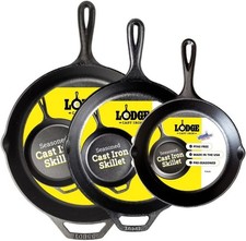 Lodge 3 Piece Cast Iron Skillet Set 8