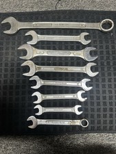 Vintage Gedore No 12 Wrench Lot Set Germany Metric Mixed Open End Ring Spanners picture