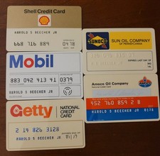 5 Vintage  Gas Oil Credit Charge Cards picture