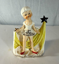 RARE Vintage 1950s Norcrest Girl Ballerina with Shooting Star Planter Japan picture