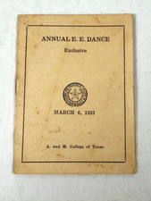 1931 Texas A&M College Electrical Engineering Dance Card Program Aggie Ephemera picture