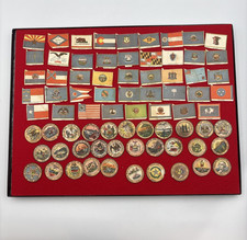 75 Early 1910s T59 U.S. State Flags & Seals Cigarette Premiums Tobacciana Lot picture