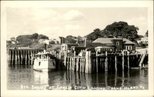 Peaks Island Forest City ME Steamer Sabino Landing c1950s Real Photo Postcard picture
