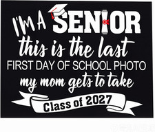 Senior Back to School Supplies Decorations, First Day of Senior Year 12th Grade picture
