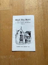 Vintage Black Dog Hotel Weymouth Travel Brochure Historic England UK Ephemera picture