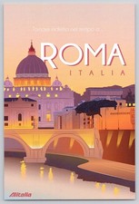 Rome Italy St Peter's Basilica Bridge Cityscape Roma Image Card 4