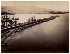 Italy, Genoa, Barche nel Porto Vintage Albumen Print Albumen Print 19.5 picture