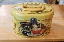 Singer Sewing Retro Sewing Tin Thread, Pin Cushion, & Pin Box picture