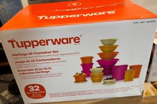 Brand New Tupperware Heritage Collection 32 Piece Food Storage Set - Orange picture