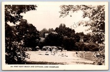 K50/ Lake Champlain New York RPPC Postcard c1951 Port Kent Beach Cottages 287 picture