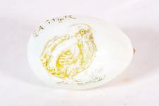 Antique Victorian Milk Glass Easter Egg Hand Blown Chick picture