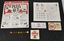 Vintage Pizza Hut 1970s Advertising Lot Gazette Stickers Box Promos Ephemera USA picture