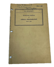 Vintage Aerial Photography Technical Manual 1941 Mapping Corps of Engineers picture