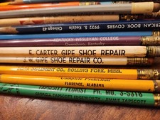 Lot of 140+ Vintage Advertising Pencils: Printers, Dariy, Funeral, Lumber + more picture