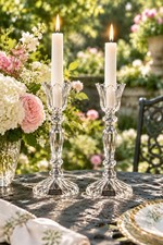 Vintage Gorham Viscount Lead Crystal Candlestick Holders -6