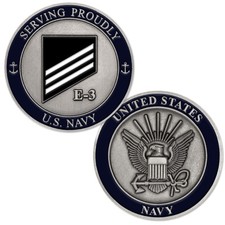 NEW U.S. Navy Rank E-3 White Seaman Challenge Coin. picture