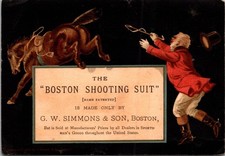 Vintage Victorian Equestrian Horse Boston Riding Sport Suit Antique Trade Card picture
