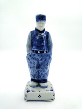 Vintage Royal Delft Farmer Small Figurine 6 1/4” Tall picture