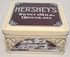 Vtg 1990 Hershy's Sweet Milk Chocolate Collectible Tin 1912 Edition 1 Homestead picture