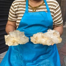 2 pieces 5.52LB Natural Transparent White Quartz Crystal Cluster Specimen 6639 picture