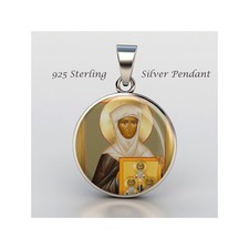 Saint Venerable Mother Macrina 925 Sterling Silver Christian Medal picture