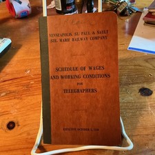 1938 Railroad Company Schedule of Wages working condition for telegraphers picture
