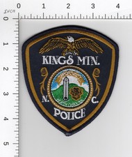 KINGS MTN. MOUNTAIN ^^^ NORTH CAROLINA -- COLLECTIBLE POLICE EMBROIDERED PATCH picture