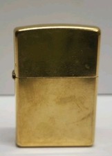 Vintage 2003 Brass Zippo Lighter High Polish Solid Match Insert Date A 03 picture
