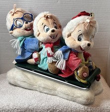 Vtg/2006 Gemmy/Alvin & The Chipmunks Sleigh Ride Musical Plush Christmas Decor picture